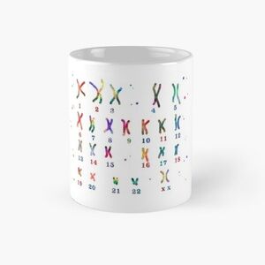 Female chromosome, watercolor karyotype, medical‎ art Coffee Mug